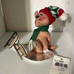 Annalee Christmas‎ 8” Bear-ly Skating Collectible Doll Vintage
